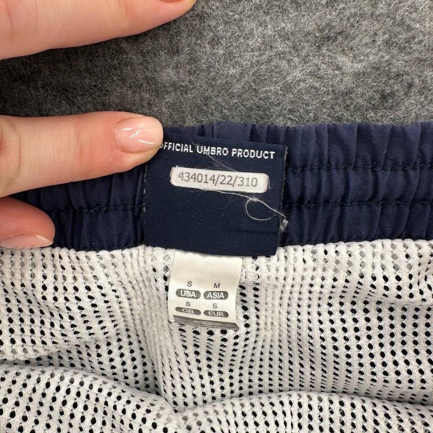 Umbro navy blue shorts with