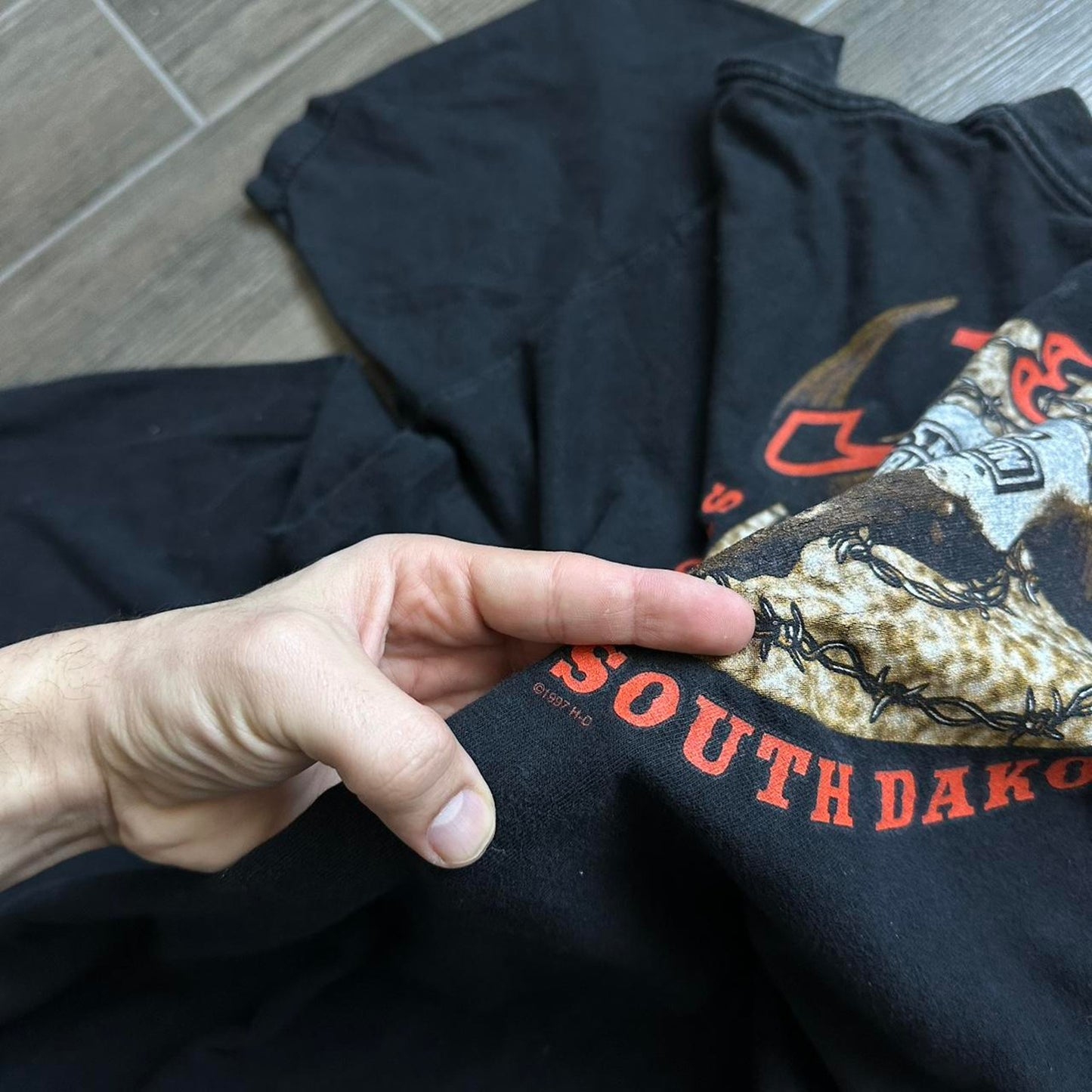 Harley Davidson 1997s black cotton t-shirt