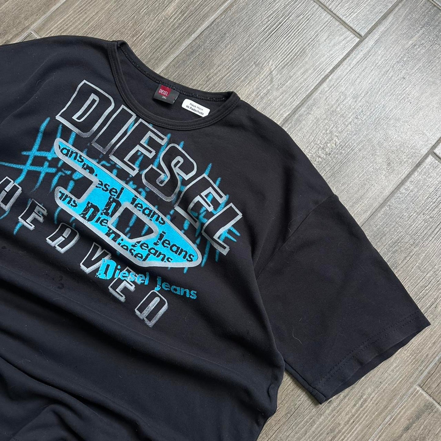Diesel japanese style black y2k tee