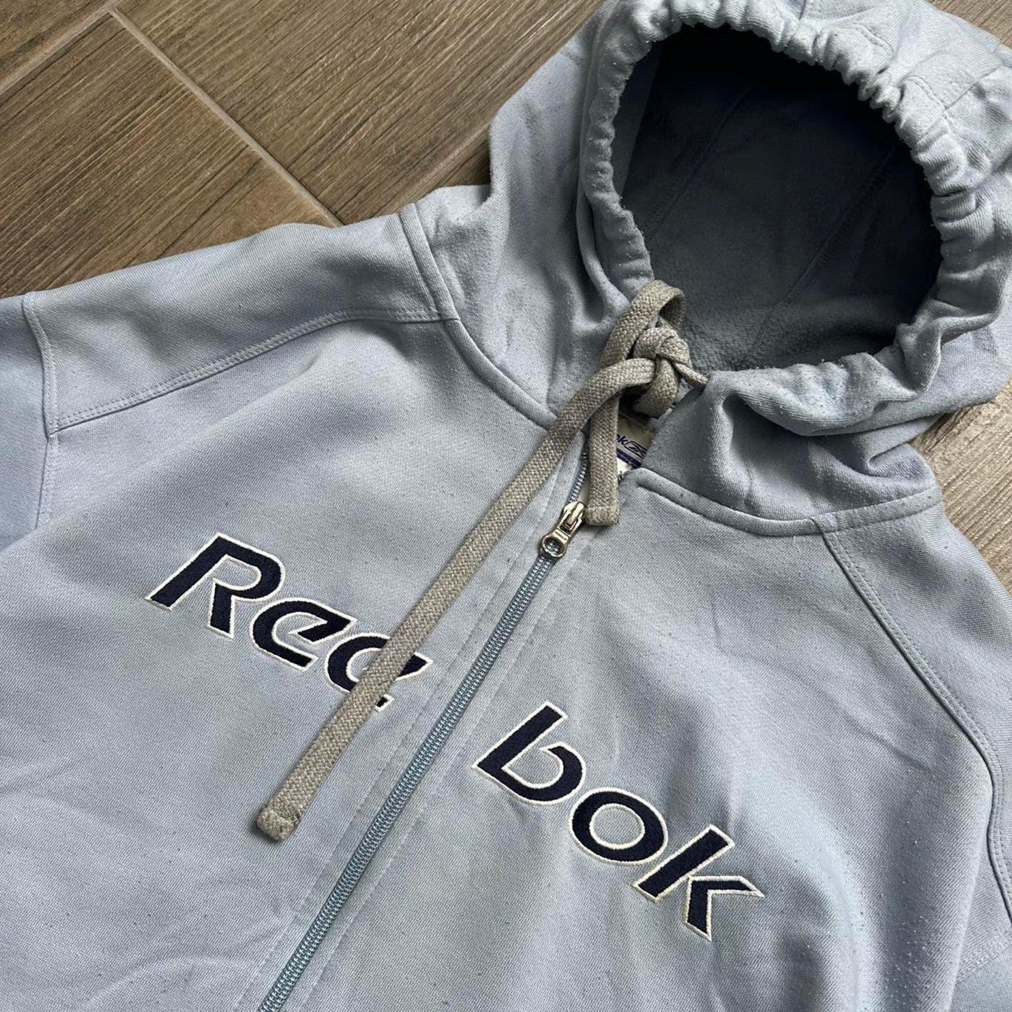Reebok blue zip up hoodie