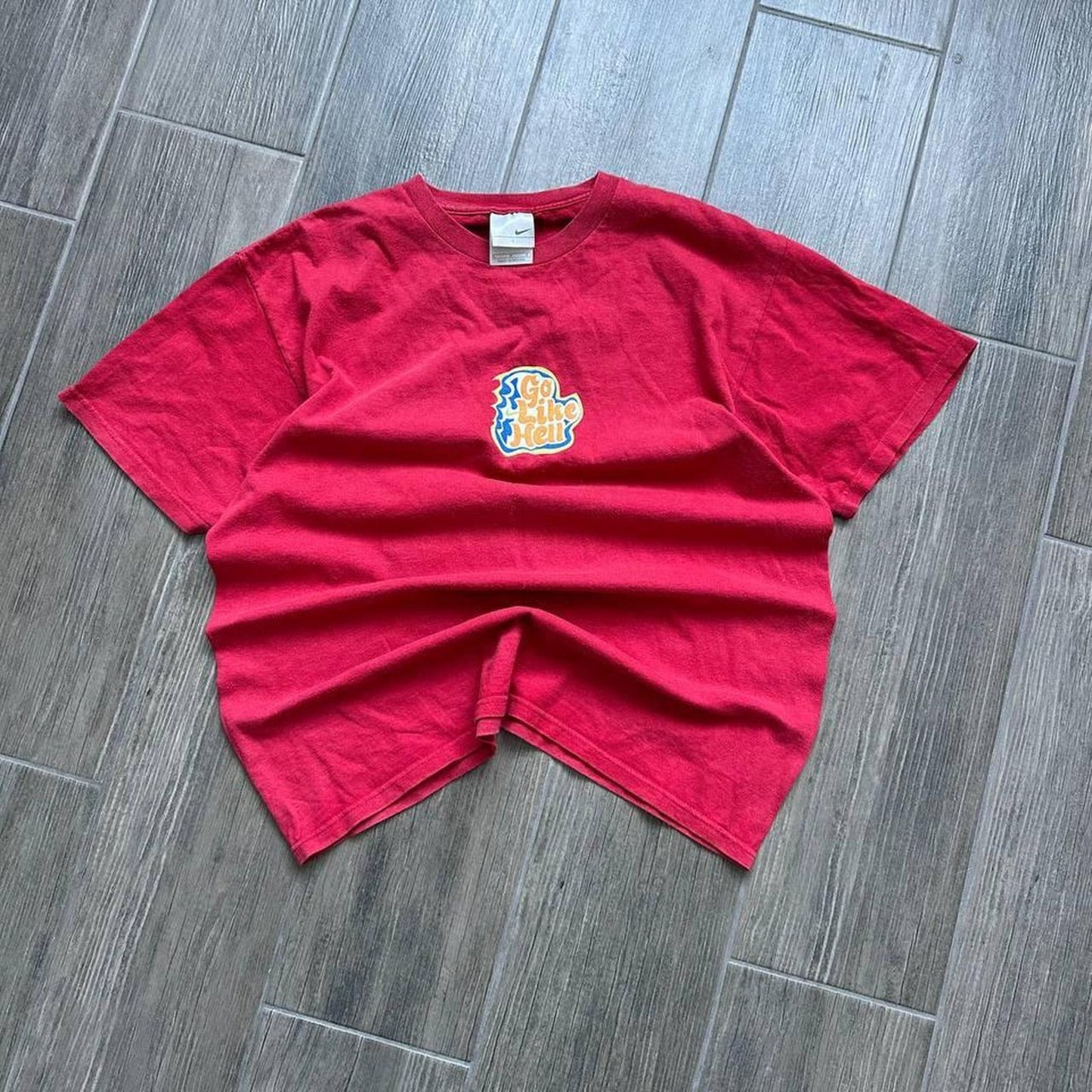 Nike red vintage baggy y2k tee
